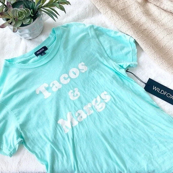 Wildfox tacos and Margaritas distressed graphic t-shirt - Picture 1 of 9